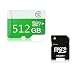 Produktbild Micro SD 512 GB Speicherkarte - Class 10, für Smartphones und Tablets, mit SD Adapter / SDXC TF (512)