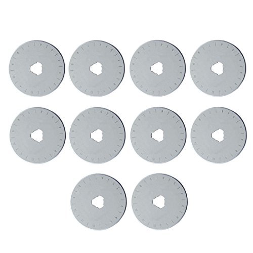 10 x 45 mm cortador rotatorio cuchilla para cúter circular OLFA etc. sks-7 acero por Boodle