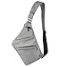 Produktbild Hibate Schultertasche Sling Bag Umhängetasche Brusttasche Daypack Tasche für Herren Damen Wandern, Joggen, Sport, Radfahren und Reisen - Grau