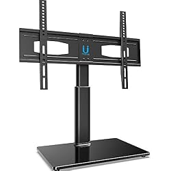 FITUEYES Universel Télé Pied Support Pivotant sur Table pour 32 à 60 Pouce Ecran LCD LED Plasma avec Réglable en Hauteur TT105202GB