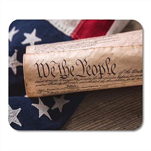 Preisvergleich Produktbild Mauspad, amerikanische Flagge und rustikales Holzbrett