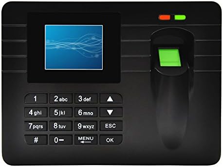 YobangSecurity 2.4 inch TFT Color Screen Biometric Fingerprint Attendance Time Clock System &amp; Password Employee Recorder with Energy-saving Fingerprint Sensor Support USB Flash Drive Download