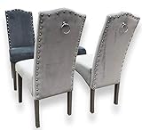 Silla de comedor, terciopelo Juego de 2 sillas de Comedor de Terciopelo de Calidad Knockerback - Comedor, Cocina, sillas 2