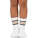 TeeHee (Naartjie) Kids Boys Basic Cotton Crew Socks 6 Pair Pack (6-8 Years, Sport Rib Stripe)