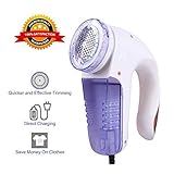 3 CUCHILLAS ROTATIVAS LAVABLES: Eléctrico Quitapelusas, convencidas por su nitidez, durabilidad y sin óxido; Lint Remover, eliminación fácil de molestos bultos y nód