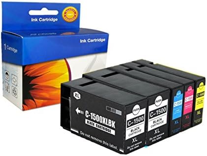 5 for Canon xTintenpatronen Maxify MB2050 Maxify MB2350–PGI - 1500 XL BK C M Y-Schwarz 37 ml Each Colour Each 13 ml