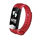 Produktbild Fitness Tracker  Farbe Bildschirm Herz Bewertung Monitor IP68 Wasserdicht Bluetooth Schlafen Monitor Schritt Zähler Viele Sport Modi Männer/Frau (Color : Red)