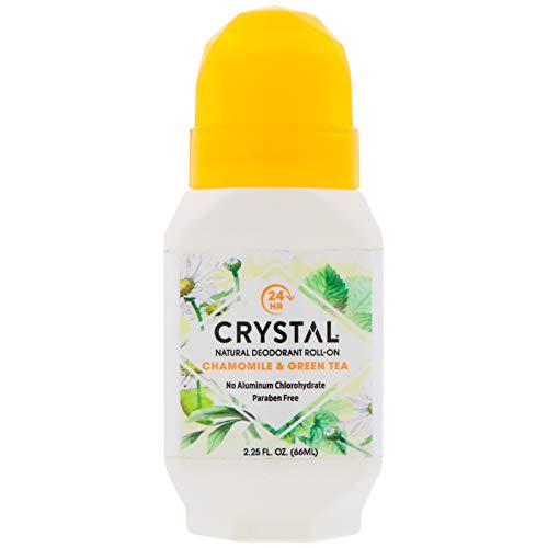 YEASUN Crystal Essence Mineral Deodorant Roll-On Chamomile and Green Tea - 2.25 fl oz by YEASUN