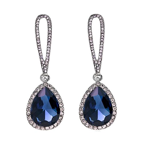 GYJUN Boucles d'oreille goutte Zircon cubique Pierres de naissance Goutte Bijoux Mariage Soirée 1set