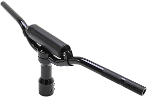 GUIDON SCOOT REPLAY STREET POUR MBK 50 BOOSTER-YAMAHA 50 BWS ALU NOIR AVEC POTENCE