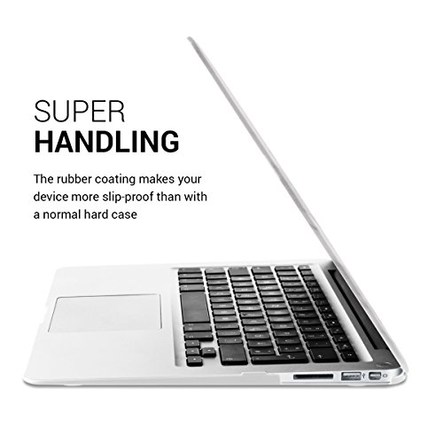 kwmobile Hardcase Laptop Hülle für Apple MacBook Air 13″ (ab Mitte 2011) – Marmor Design Weiß Schwarz dünne gummierte Schutzhülle Cover Case Tasche - 3