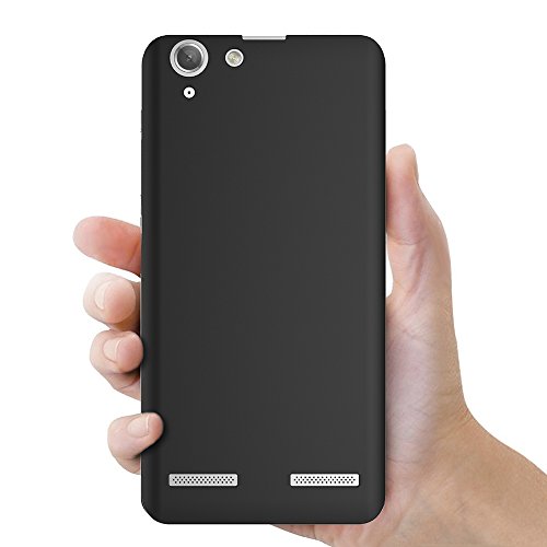 Funda Lenovo K5  AICEK Negro Silicona Fundas para Lenovo K5 Carcasa Lenovo K5 Negro Silicona Funda Case