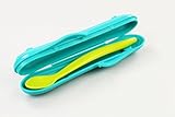 Original Tupperware TUPPERWARE Soft-Fütterlöffel Kinder TupperCare Löffel mit Box türkis-limette 28241