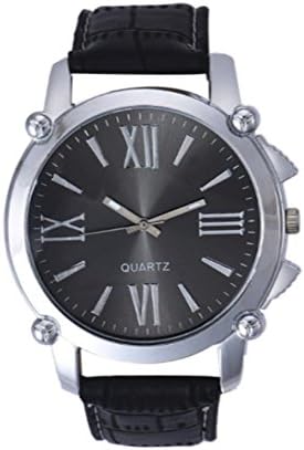 timelyo® Mens Dress Quartz Watch Replica Anniversary Black Dial Fashion Jewellery Gift