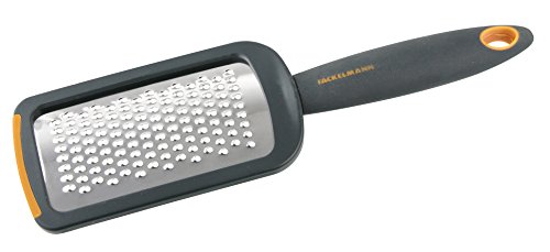 FackelmannHand Grater, Soft Touch Handle with Stainless Steel Function Head, 2x7.9x28cm, Silver, Grey, Orange