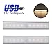 Produktbild MAXAH® 2x USB Wiederaufladbare Sensor Lampe 10 LED 3 Modi PIR Infrarot-Lichterfassung mit Schalter und Bewegungsmelder Magnetisches Nachtlicht für Schlafzimmer,Schrankschublade,Treppe usw.(3 Modi,Warmweiß)