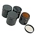 Pack of 4 x 120ml Amber Glass Cosmetic Jars with Black Lids. Suitable for Aromatherapy, Creams, Gels, Serums, Wax, Ointments etc