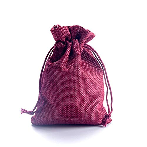 Preisvergleich Produktbild SMHILY 50 Teile / Paket Festival Weihnachtsfeier Hochzeit Gefälligkeiten Hessischen Sackleinen Jute Geschenk Taschen 3 Größen Bunte Kordelzug Wohnkultur