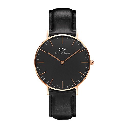 Daniel Wellington Unisex-Armbanduhr CLASSIC BLACK Analog Quarz Leder DW00100139 Daniel Wellington Unisex-Armbanduhr CLASSIC BLACK Analog Quarz Leder DW00100139