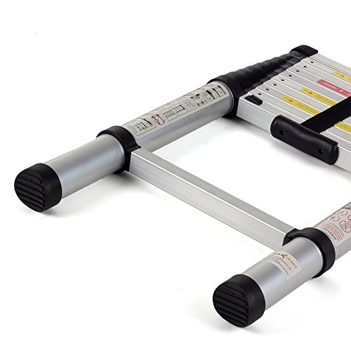 MAXCRAFT Teleskopleiter Aluleiter Stehleiter Fingerklemmschutz Anlegeleiter Mehrzweckleiter 3,20 m - 5