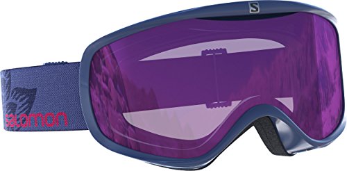 Salomon, Gafas de esquí para mujer, Para personas con gafas de vista, Tiempo variable, Pantalla rubí multicapa (intercambiable), Sistema Airflow, SENSE, Azul marino, L39077800