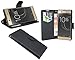 Produktbild cofi1453® Elegante Buch-Tasche Hülle für das SONY XPERIA XA1 ULTRA in Schwarz Leder Optik Wallet Book-Style Cover Schale