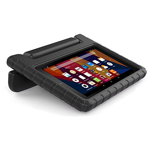 MoKo Fire 2015 7 Zoll Hülle – Superleicht EVA Stoßfest Kinderfreundlich Kinder Schutzhülle mit umwandelbarer Handgriff Handle und Standfunktion für Amazon Fire 7 Zoll (Vorherige 5th Generationeration – 2015 Modell), Schwarz - 3