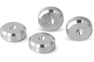 PrecisionGeek - Podkładki Pod Kolce Głośnikowe Średnica 20mm L- 8mm, Aluminium (4 sztuki)
