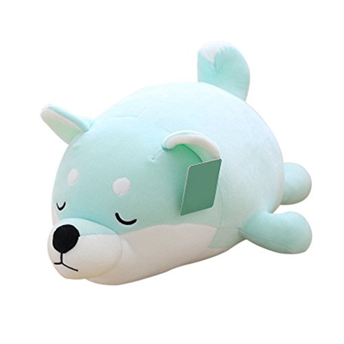 sunyou Felpa Shiba Inu Almohada Peluche Perro Suave Juguete para cumpleaños (Verde Menta, S)