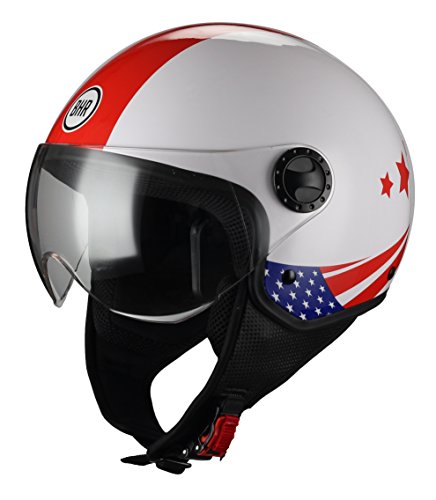 BHR 67417 Casco Moto Demi-Jet Linea One 801, Bandera USA, M (57/58 cm)