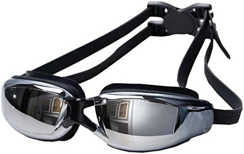 AOOPOO Corrective Nearsighted Myopia Swimming Goggles UV Protection Anti-fog Adjustable Swimming Glasses with Ear Plugs Black 450 Degrees