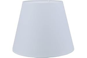 Sinta Lampenschirme 22cm/8.6 Inch Baumwolle Stoff Moderne Ersatz Lichtschirm Lampenschrim für E14/E27 Ersatzschirm Tischlampe Nachttischlampe Wandlampe,Weiß