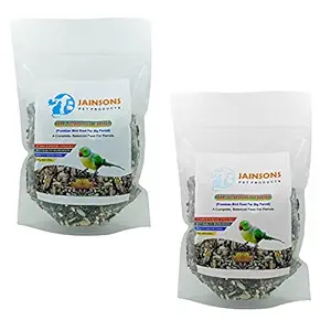 Jainsons Pet Products? Big Parrot Food 11-12 Types of Seeds Ideal Food for Parakeets, Parrots, Macaw, Sparrows, Budgies, Finches and Love Birds (900 Gram 2PKT)