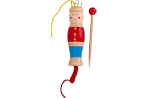 GOKI Legler - Tricotin Ursula avec aiguille en bois tricot enfant motricité avec fils et mode d'emploi, Mixte