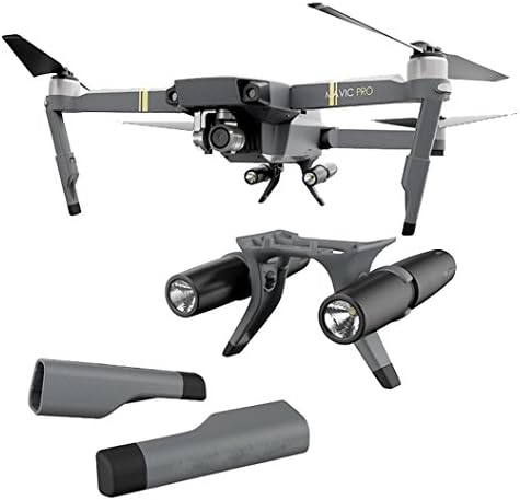 Landing Gear Extension with LED Headlamp ,Protector 3 in 1 Accessory Kit For DJI Mavic (Black)
