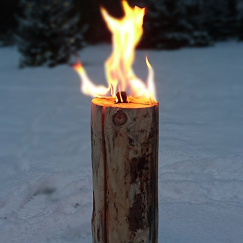 Schwedenfeuer Baumfackel Finnenfackel Gartenfackel Fackel Höhe = 35 cm; Ø = 15-20 cm - 2