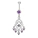 Produktbild KNOSSOS P0049 Zircon Navel Ring Women Girl Body Piercing Jewelry Dangle Belly Ring