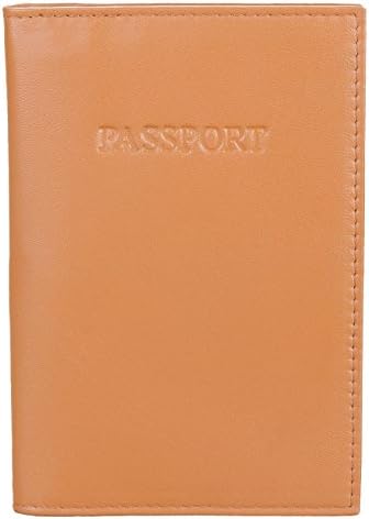 Genuine Leather Passport Wallet, Cover, Holder, Case for International Travel (Chestnut)