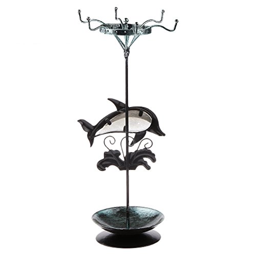 MagiDeal Delphin Ohrring Halskette Schmuck Halter Stand Schmuckständer Veranstalter - 6