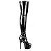 Produktbild Pleaser Adore-3000 - Sexy Plateau High Heels Overknee Stretch Lack Stiefel 36-43, Größe:EU-38 / US-8 / UK-5