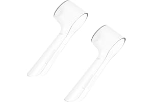 MELTU 2 Pcs Toothbrush Head Covers, Toothbrush Cover Caps Compatible with Oral B Electric Toothbrush Round Heads (Transparent, 2)