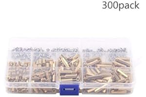 ARCELI 300 szt. M3 mosiężna sześciokątna kolumna dystansowa, nakrętka podkładka dystansowa, zestaw z pudełkiem