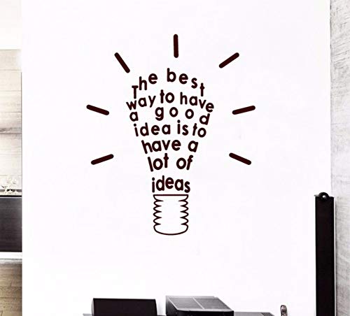 Preisvergleich Produktbild Zxfcczxf 3D Idee Lampe Zitat Dekoration Wandaufkleber Kinderzimmer Klassenzimmer Aufkleber Raumdekoration Wohnzimmer Wohnaccessoires Diy Dekoration 55 * 95 Cm