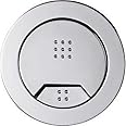 Excel Home Toilet Flush Button Replacement for Cistern- Dual Button Toilet Flush Buttons - Pneumatic Technology - Fingerprint Resistant Compatible with Air Houses - 72mm Front (Chrome)