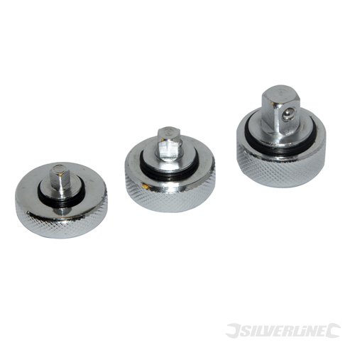 Silverline 380552 Fingerratschen ohne Griff, 3-tlg. Satz 1/4, 3/8 u. 1/2 Zoll - 2