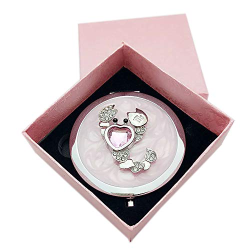 Preisvergleich Produktbild Lirener Kosmetikspiegel Taschenspiegel Ultra Dünn Handspiegel Tragbarer Schminkspiegel Klappbar Reise Spiegel, Praktisch Faltbare Spiegel Reisespiegel Badspiegel,Zwölf Konstellationen, 7x7cm
