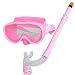 Produktbild schnorchelmaske schwimmbrille kinderbrillen schnorcheln tauchmaske tauchermaske taucherbrille kind schnorchelausrüstung easybreath schnorchelmaske schnorchel set (Swim Diving Mask(pink))