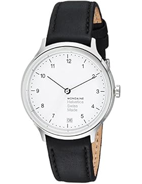 Mondaine Unisex-Armbanduhr Helvetica No1 Regular 33mm Analog Quarz MH1.R1210.LB