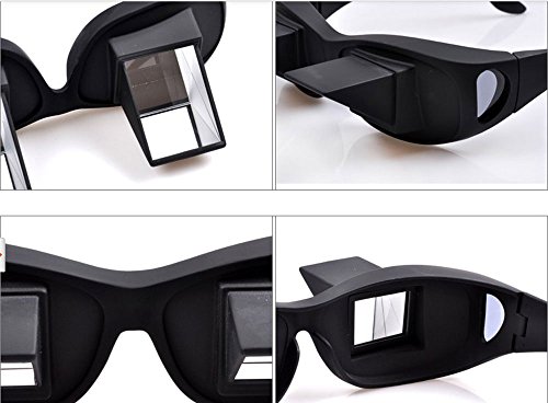 niceeshop(TM) HD Horizontal Loon Brille Brechung Brille Bett Prismenbrille Brille, Schwarz - 5