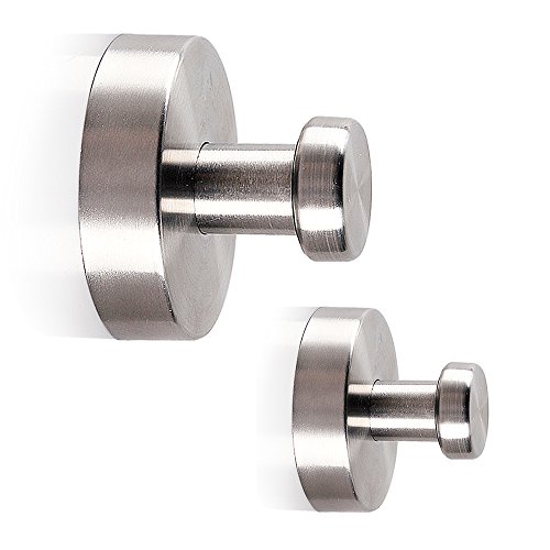 Handtuchhaken, Dailyart Mantel Robe Wandhalterung für Bad Küche Garage, Edelstahl, gebürstet Finish, 2er Pack - 3